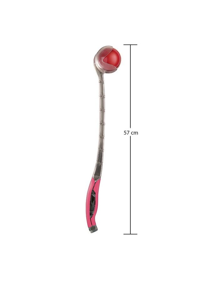omtex Sidearm Elite Cricket Ball Thrower- Long Handle With Batting Practice Sidearm Ball Thrower (Pink)  - Image 4