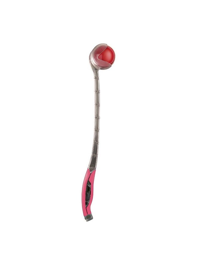omtex Sidearm Elite Cricket Ball Thrower- Long Handle With Batting Practice Sidearm Ball Thrower (Pink)  - Image 2