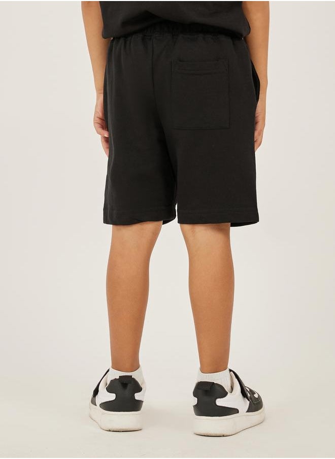 Styli - Badge Detail Drawstring Waist Shorts with Side and Back Pockets - Image 1