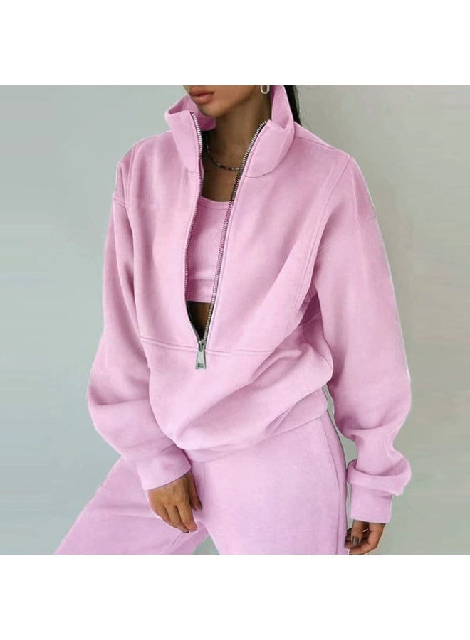 general Himosyber Women Sweatsuits Half Zip Fleece Sweatshirt and Pant 2 Piece Joggers Set Tracksuit - Image 1