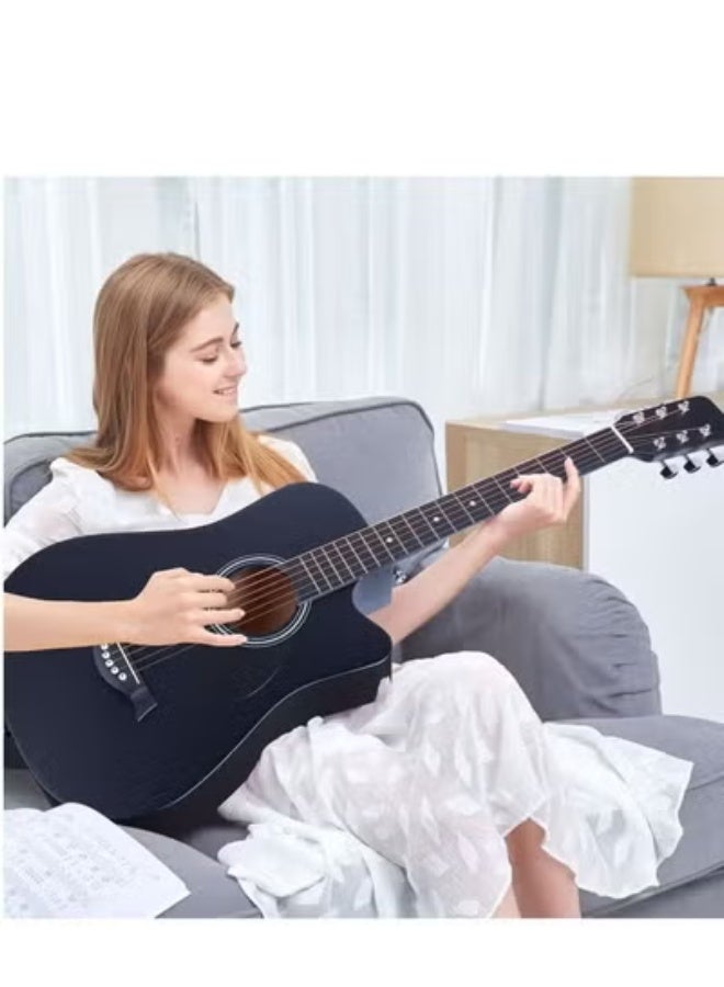 AGD 38-Inch Basswood Acoustic Guitar, Specially Designed for Student Practice, with Bag and Cleaning Cloth - Image 3