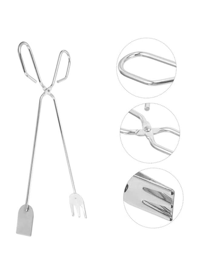Generic - camping barbecue fireplace tong fire pit tools log pliers stove household clamp bbq fireplace tong tweezers clip fireplace outdoor camping tools charcoal charcoal clip - Image 1