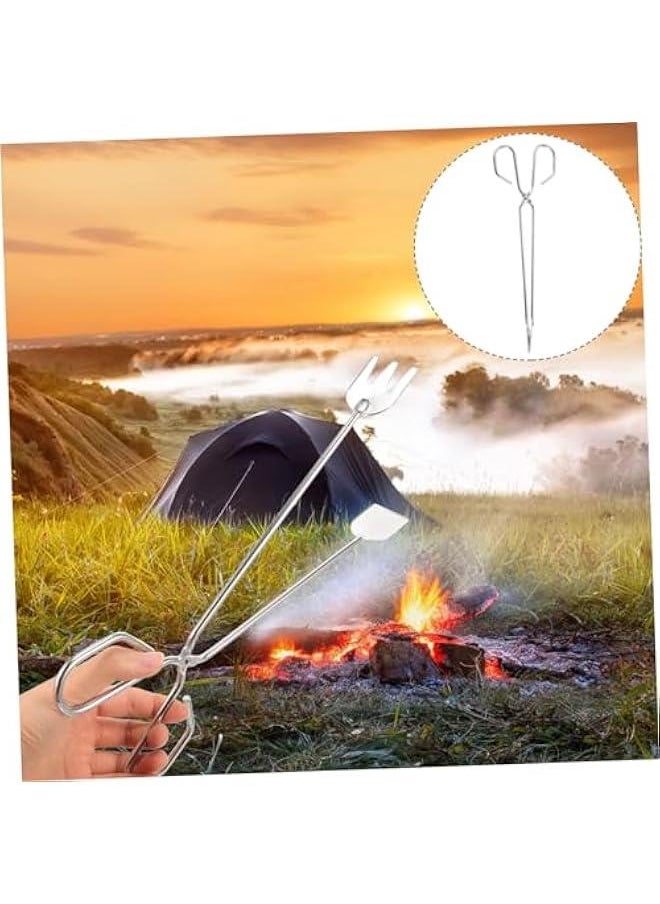 Generic - camping barbecue fireplace tong fire pit tools log pliers stove household clamp bbq fireplace tong tweezers clip fireplace outdoor camping tools charcoal charcoal clip - Image 1