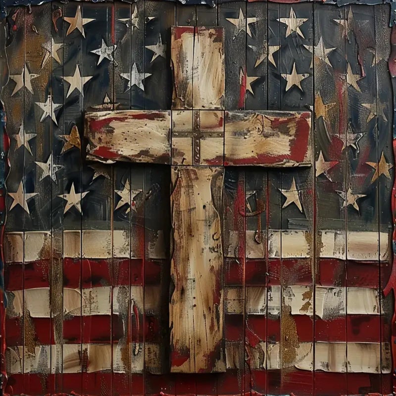 KTHOFCY 5D DIY Diamond Painting Kits for Adults American Flag Cross Full Drill Embroidery Cross Stitch Crystal Rhinestone Paintings Pictures Arts Wall Decor Painting Dots Kits 118X118 inch - Image 3