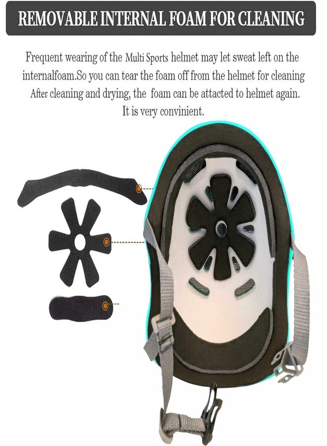 Jaspo Sx 4 Ultra Protective Set for Skating, Cycling Helmet Set with Knee Pads Elbow Pads Wrist Guards, Adjustable Helmet, Protective Gear Set for Bicycle Roller Skating Skateboarding (L, Color-Cyan) - Image 3