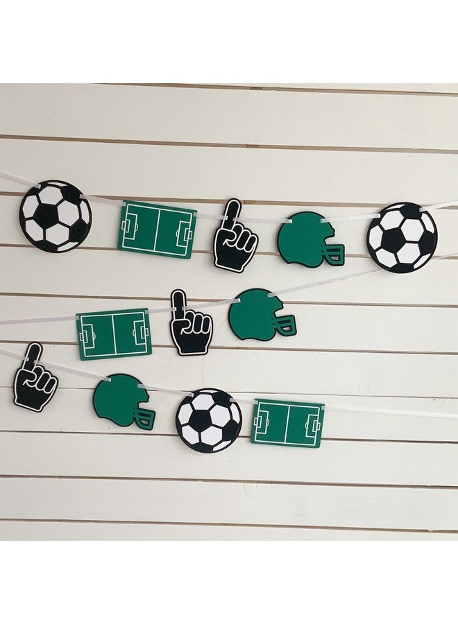 Pinfliers Football Theme Birthday Party Decorations,Paper Bunting, Banner Flag, Soccer, Sports, Game Day Birthday Decoration Items for boys, 12 pieces in 1 set, 54 inches length - Image 1