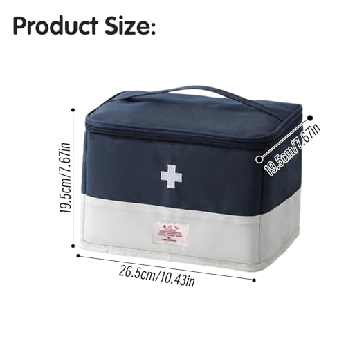 XPAPOV Medicine Travel Bag Organizer Empty First Aid Box for Home Travel Camping Car Hiking Outdoor Emergencies Travel Medicine Kit - Image 3