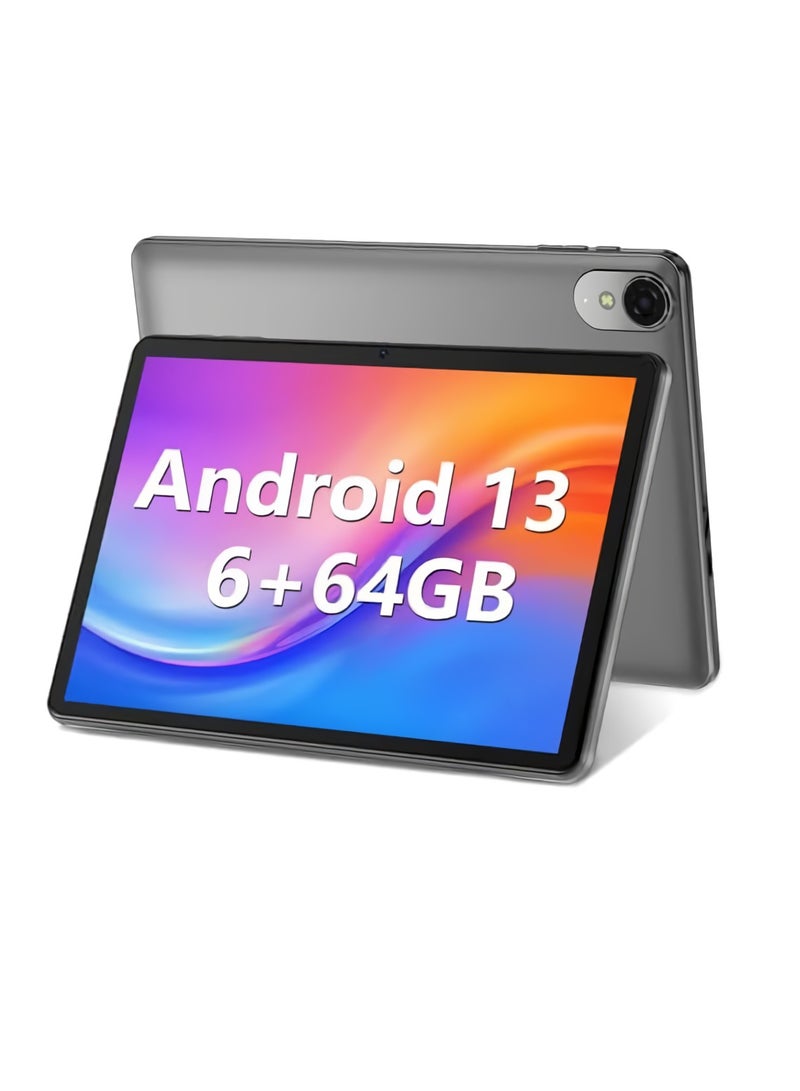 AROAQ K12 Android 13 Tablet, 6GB RAM 64GB ROM Mobile Phone Tablet With Octa Core Processor, Sturdy And Portable Dual Cameras HD Touchscreen Tablet Computer, (1pc, Grey) - Image 1