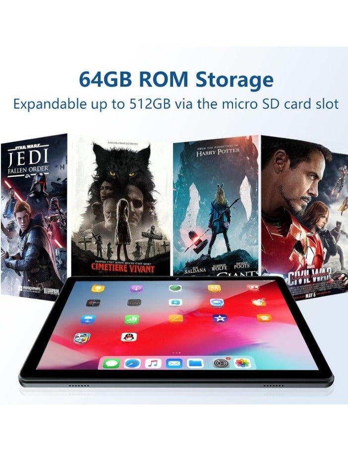 AROAQ K12 Android 13 Tablet, 6GB RAM 64GB ROM Mobile Phone Tablet With Octa Core Processor, Sturdy And Portable Dual Cameras HD Touchscreen Tablet Computer, (1pc, Grey) - Image 2