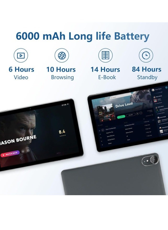 AROAQ K12 Android 13 Tablet, 6GB RAM 64GB ROM Mobile Phone Tablet With Octa Core Processor, Sturdy And Portable Dual Cameras HD Touchscreen Tablet Computer, (1pc, Grey) - Image 3