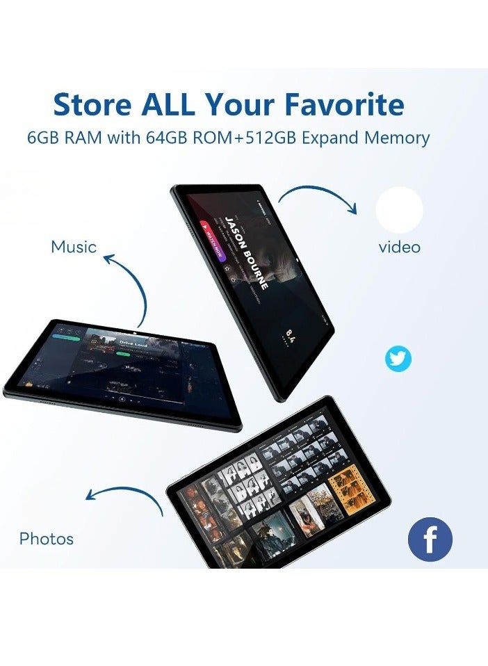 AROAQ K12 Android 13 Tablet, 6GB RAM 64GB ROM Mobile Phone Tablet With Octa Core Processor, Sturdy And Portable Dual Cameras HD Touchscreen Tablet Computer, (1pc, Grey) - Image 4