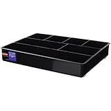 Rolodex Rubbermaid Extra Deep Desk Drawer Director Tray, Plastic, 11.875 x 15 x 2.5 Inches, Black - Image 1