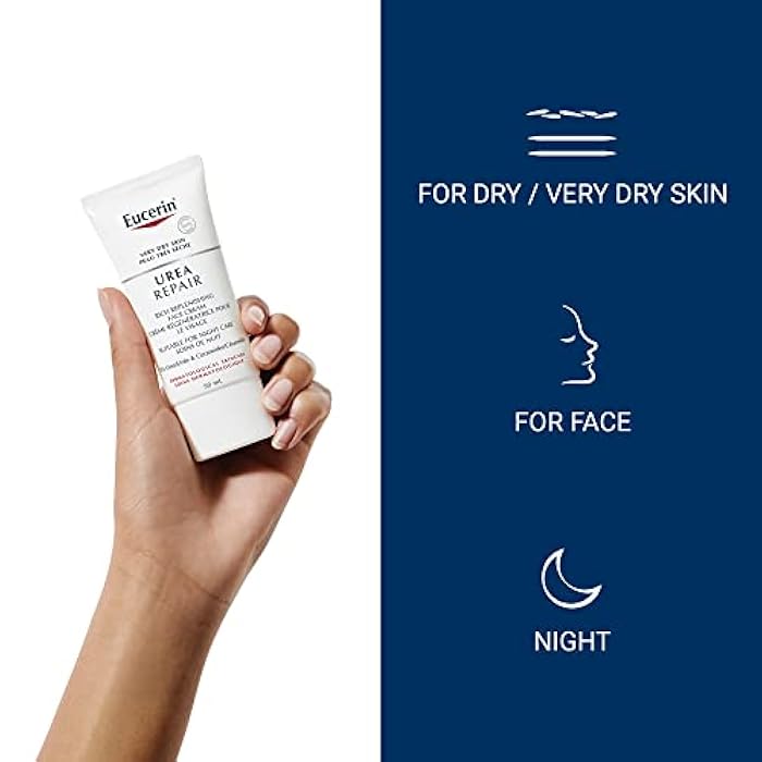 Eucerin Replenishing Skin Relief Face Cream (with 5% Urea) (50ml, Dermatalogical Skincare, Fragrance Free) by Eucerin - Image 2