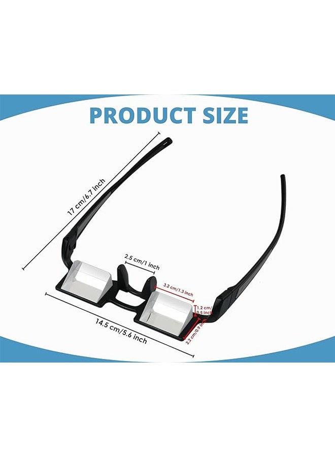 إم إكس إن نظارات كسولة، نظارات منشورية كسولة بزاوية 90 درجة، نظارات كسولة أفقية بزاوية 90 درجة للاستلقاء والقراءة أو مشاهدة التلفزيون - Image 2