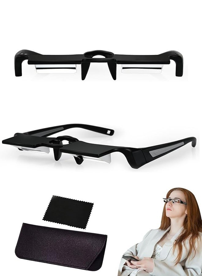 إم إكس إن نظارات كسولة، نظارات منشورية كسولة بزاوية 90 درجة، نظارات كسولة أفقية بزاوية 90 درجة للاستلقاء والقراءة أو مشاهدة التلفزيون - Image 1