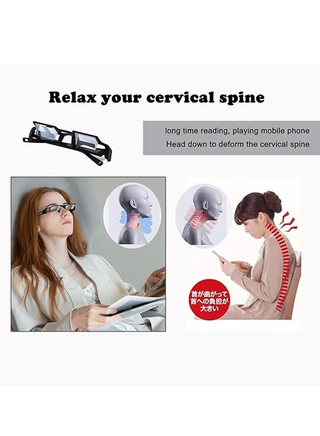 إم إكس إن نظارات كسولة، نظارات منشورية كسولة بزاوية 90 درجة، نظارات كسولة أفقية بزاوية 90 درجة للاستلقاء والقراءة أو مشاهدة التلفزيون - Image 4