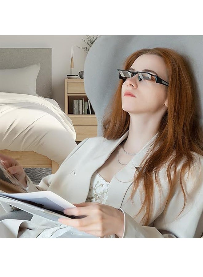 إم إكس إن نظارات كسولة، نظارات منشورية كسولة بزاوية 90 درجة، نظارات كسولة أفقية بزاوية 90 درجة للاستلقاء والقراءة أو مشاهدة التلفزيون - Image 5