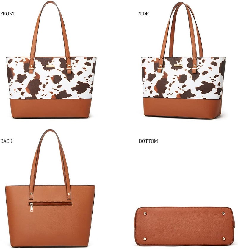 YTL Women Fashion Handbags Wallet Tote Bag Shoulder Bag Top Handle Satchel Purse Set 4pcs - Image 2