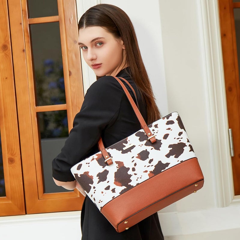 YTL Women Fashion Handbags Wallet Tote Bag Shoulder Bag Top Handle Satchel Purse Set 4pcs - Image 5