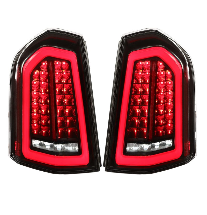 Kojem LED Tail Lights for 2011-2014 Chrysler 300 - Black Housing & Clear Lens