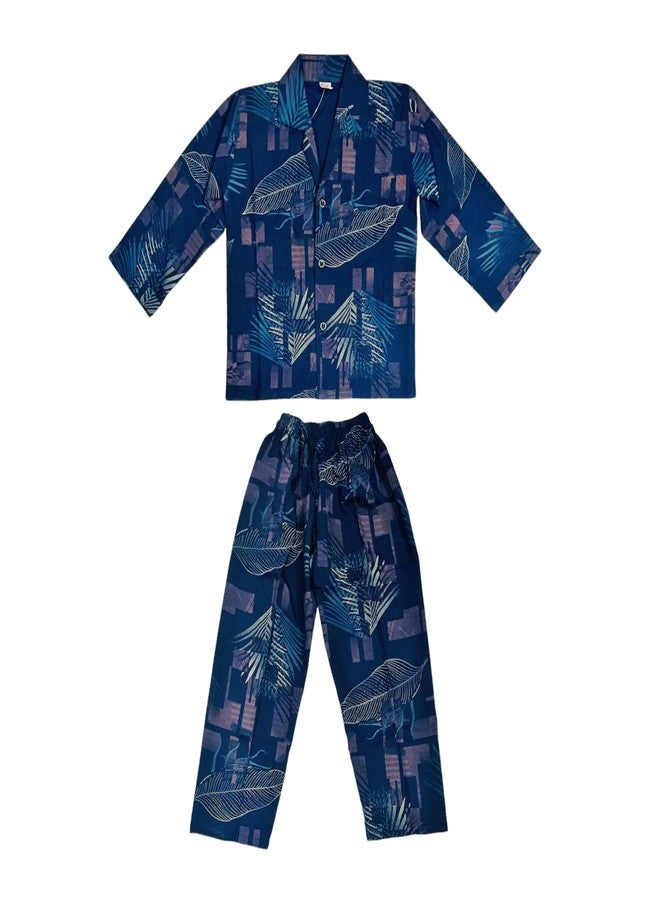 SEE FIT بيجامة نوم للأطفال من SEE FIT DreamPrint، ملابس نوم أنيقة ومريحة (أزرق، 4-5 سنوات) - Image 1