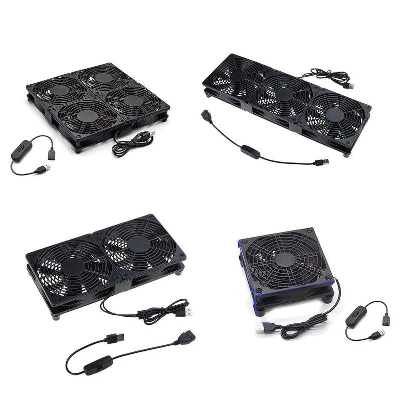 Multi Use 120mm USB Powered Fan for Enhanced Cooling of Routers, Servers, Workstations, and Gaming Laptop Stands Video Equipment Fan - Image 3