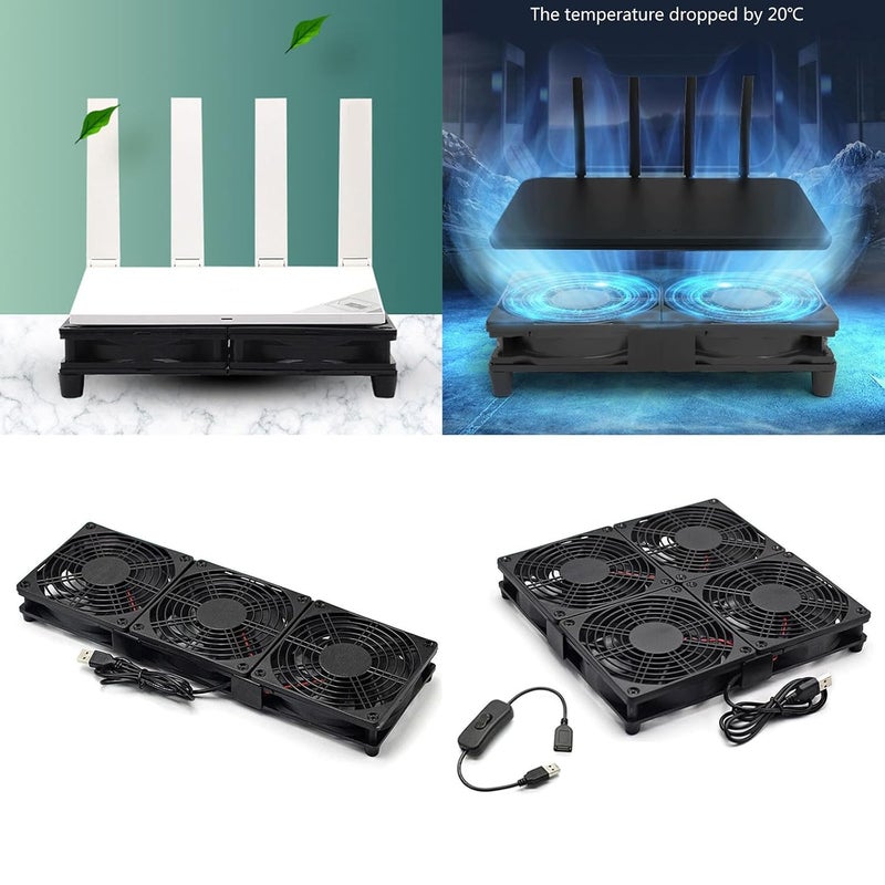 Multi Use 120mm USB Powered Fan for Enhanced Cooling of Routers, Servers, Workstations, and Gaming Laptop Stands Video Equipment Fan - Image 2