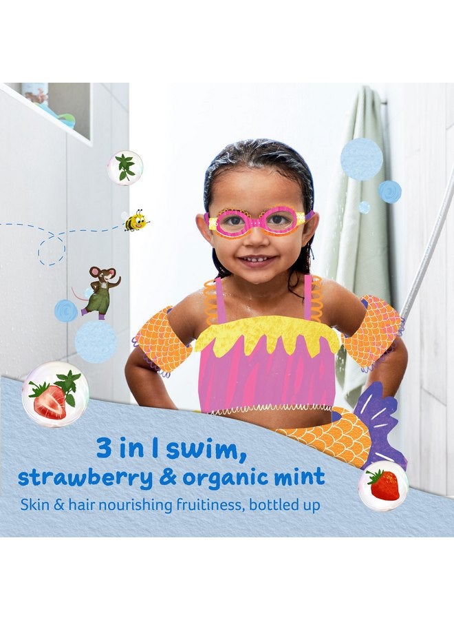 تشايلدز فارم، غسول الجسم والشامبو والبلسم 3 في 1 للأطفال، بنكهة الفراولة والنعناع العضوي، مناسب للبشرة الجافة والحساسة والمعرضة للإكزيما، 8.4 أونصة سائلة - Image 2