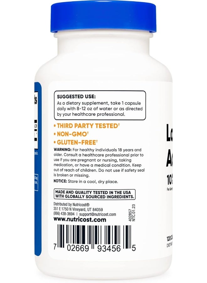 Nutricost Lactobacillus Acidophilus 10 Billion Cfu, 120 Veggie Capsules - Positive Probiotic Balance - Image 5