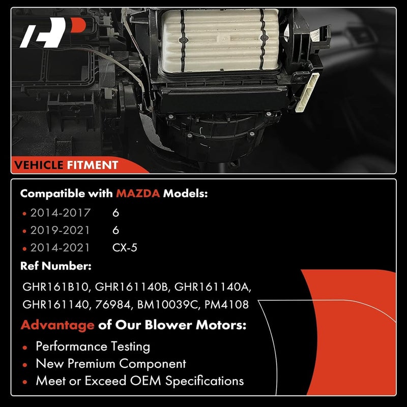 A-Premium HVAC Blower Motor for Mazda 6 2014-2015 - Image 3