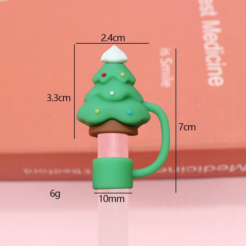 Soft Glue 7 8 10Mm Straw Cap Silicone Cute Cartoon Doll Straw Plug Pvc Stereo Dustproof Straw Cap - Image 1