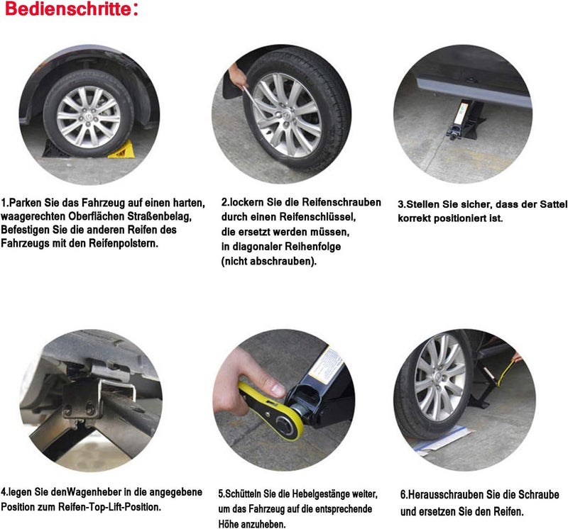 TRADY جاك تاردى المقص لجميع السيارات جاك مقص لرفع السيارات أجزاء خارجية للسيارات جاك مقص لجميع السيارات هاتشباك وسيدان (1.5 طن) - Image 5