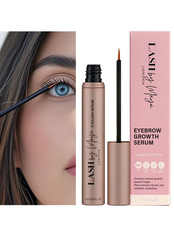 لاش من مايا مصل نمو الحواجب، مصل نمو الرموش، علاج تعزيز الرموش مع مكونات نباتية مغذية 3 مل - Image 1