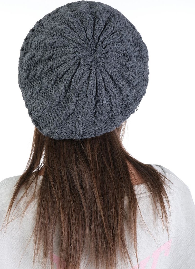 Elif Iç Giyim Women's Knitwear Single Layer Painter Beret  - Image 5