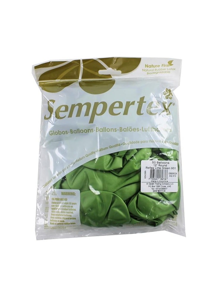 Sempertex Lime Green Balloons 50PCS/BAG Premium Latex Bright Lime Green Color Perfect for Birthdays Weddings Baby Showers Parties Celebrations Easy to Inflate Long-Lasting Eco-Friendly Décor - Image 4