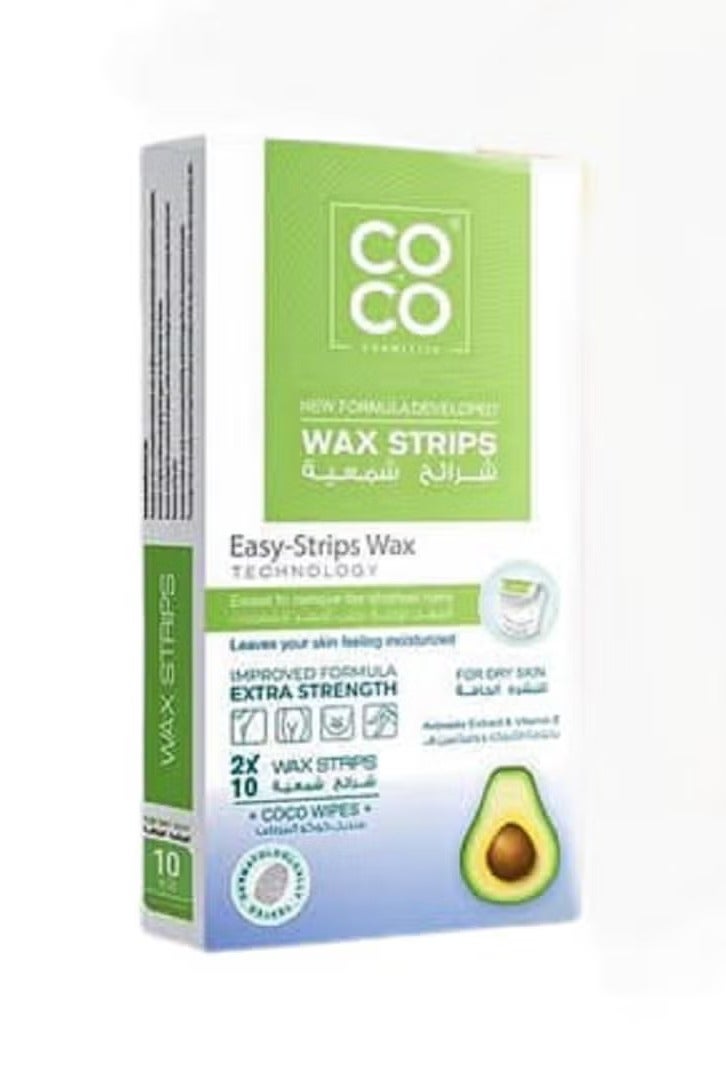 Coco Strips waxy for removing hair coco wax with avocado extract and vitamin for dry skin - Image 1