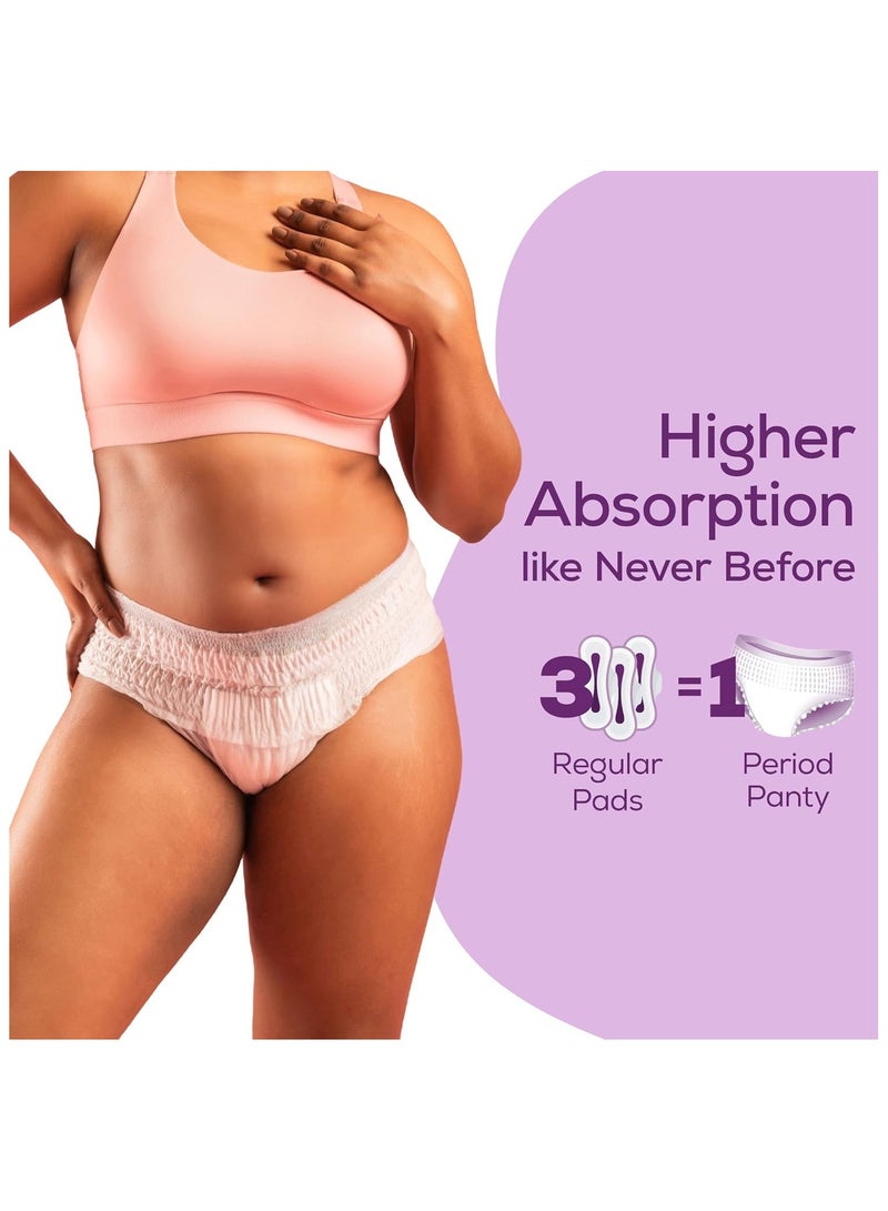 Evereve Period Panties Medium - Large (60-100cm) 10 Pieces | 360° Leak Proof | Sanitary Napkin, Maternity Pad, Postpartum Pad, Disposable Panty  | High Absorbency Upto 12 Hours Protection for Heavy Flow | Snug Fit - Image 2