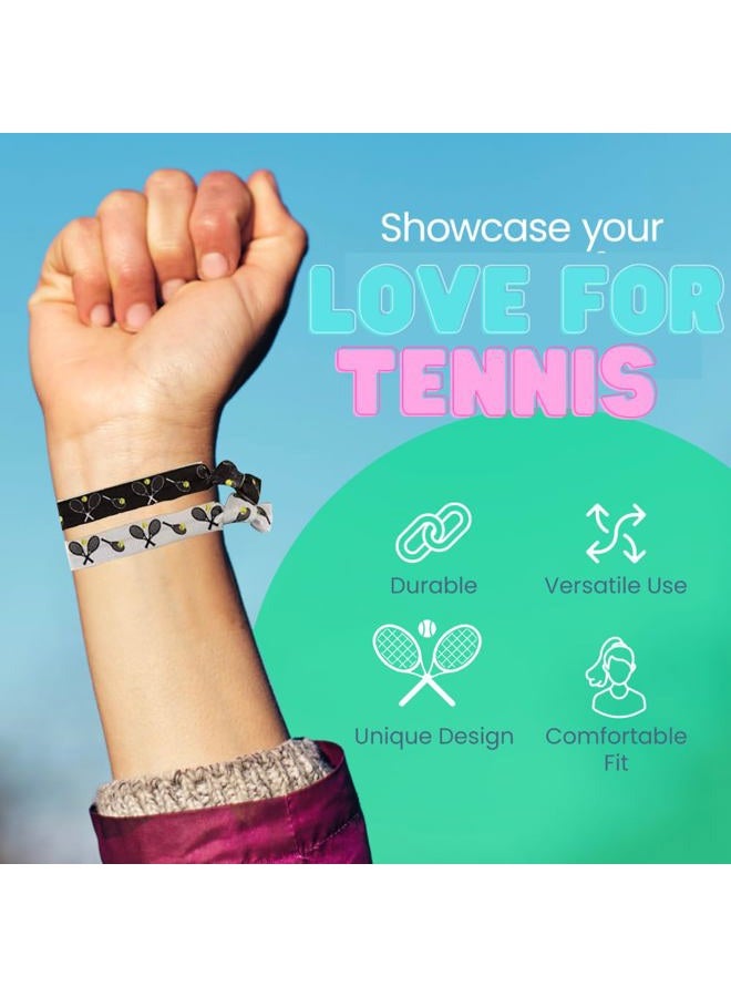 Sportybella Tennis Hair Accessories for Girls (Black/White) - No Crease Hair Ties or Elastics, Tennis-Inspired Design for Players, Stylish Hair Accessories for Young Tennis Players - (6 pcs) - Image 5