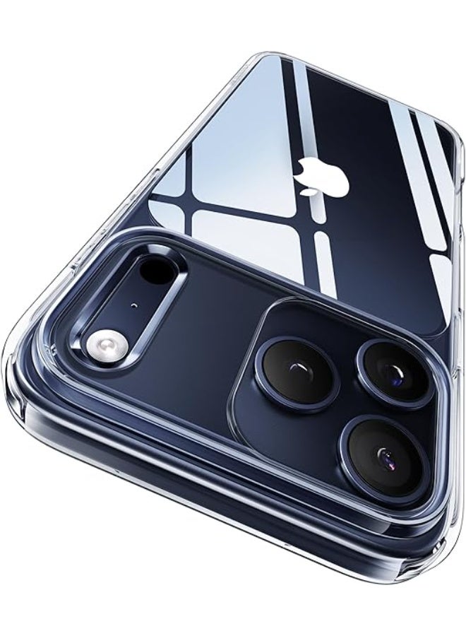 Crystal Clear iPhone 17 Pro Case, 3X Anti-Yellowing Virgin TPU, Military Grade 15ft Drop Protection, Slim Clear Case for Women and Men for iPhone 17 6.3 inch, Clear - Image 1