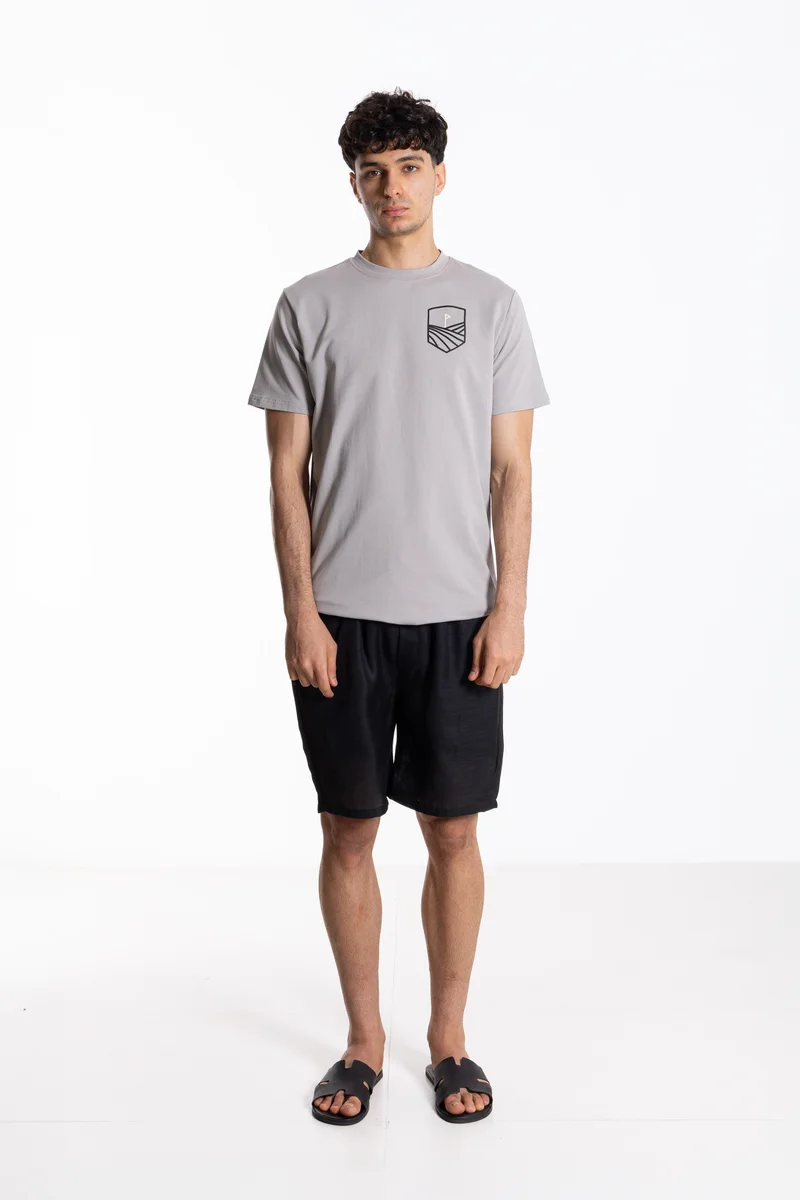 SHAPES COTTON BLEND PRINTED T-SHIRT
