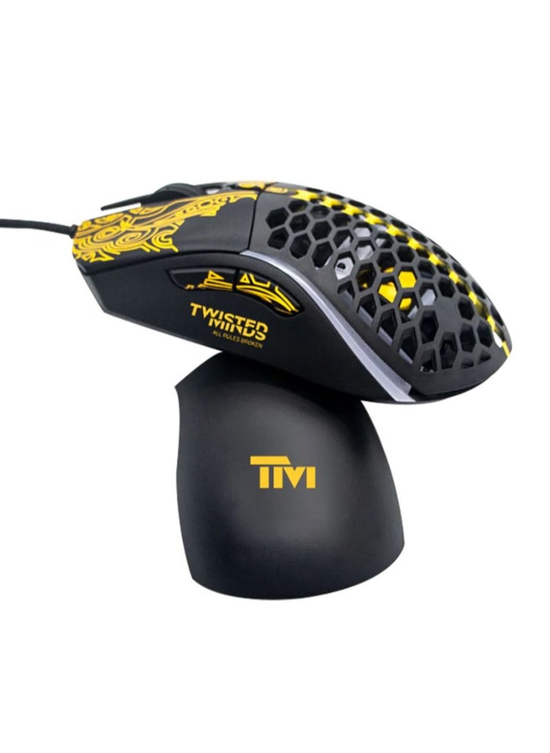 تويستيد مايندز - Twisted Minds COOLKNIGHT Wired Gaming Mouse RGB - BLACK - 12000 DPI - Image 1