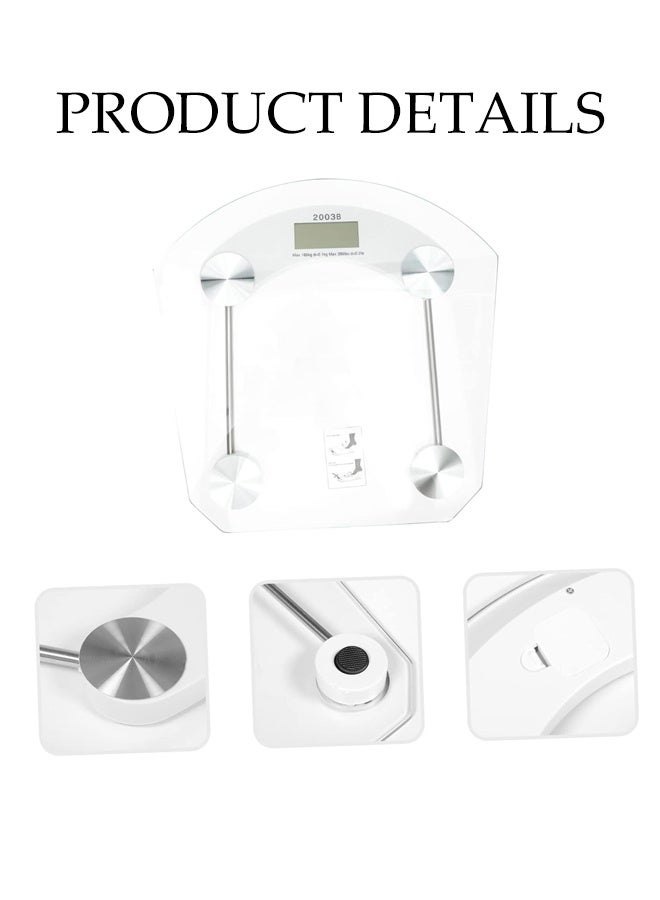 Digital Bathroom Scale, Highly Accurate Body Weight Scale, Instant On and Off, Sturdy Tempered Glass with Chrome Finish Base and Easy to Read Led Display - Image 5