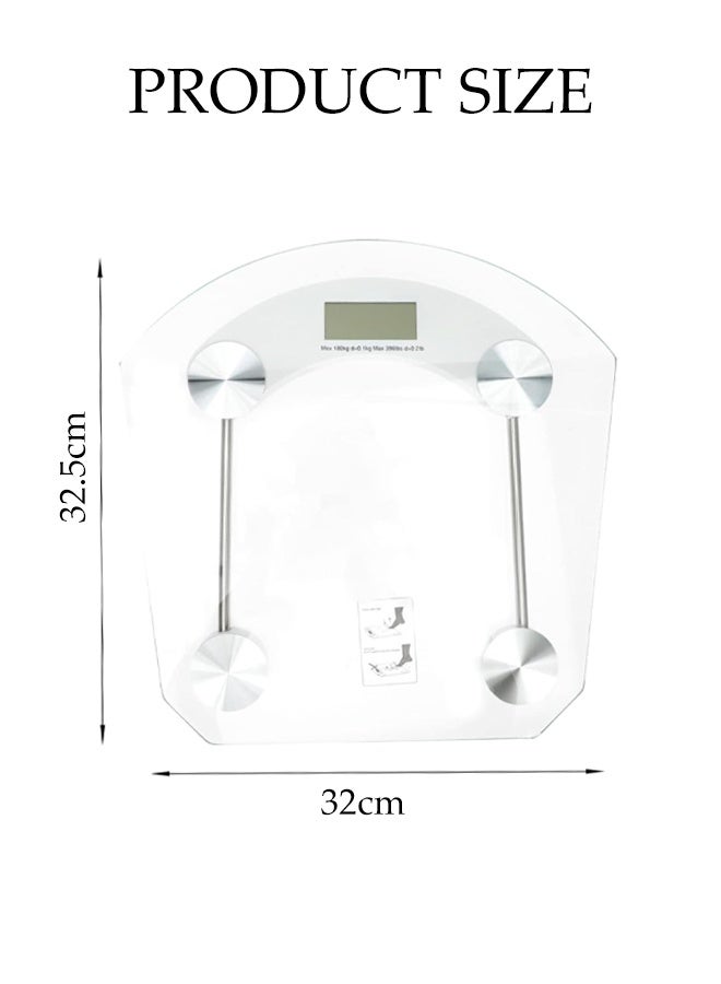 Digital Bathroom Scale, Highly Accurate Body Weight Scale, Instant On and Off, Sturdy Tempered Glass with Chrome Finish Base and Easy to Read Led Display - Image 2