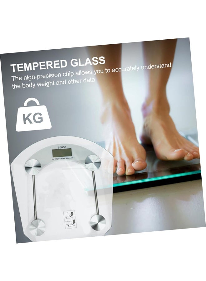 Digital Bathroom Scale, Highly Accurate Body Weight Scale, Instant On and Off, Sturdy Tempered Glass with Chrome Finish Base and Easy to Read Led Display - Image 3