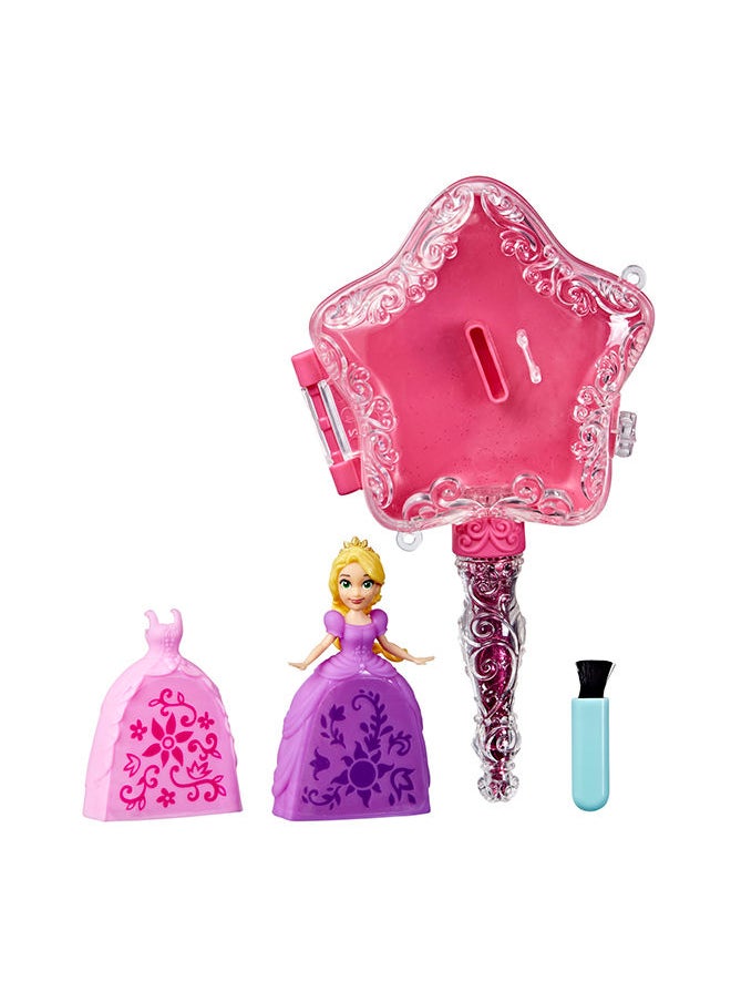 Disney Princess - دميّة وتشكيلات سرّ الأميرات مع عصا السحر اللامعة دُمى رابونزل ومجموعة اللعب، لعبة الفنون والحرف للأطفال من عمر 4 سنوات فما فوق - Image 1