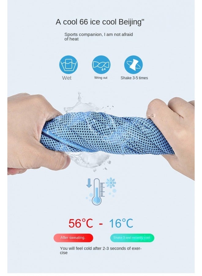 Generic 4 Pack Cooling Towel Workout Towel Ice Towel for Neck Fast Drying Towel Set Microfiber Towel Soft Breathable Chilly Towel for Sports Gym Yoga Camping Running Fitness(100*30cm) - Image 4