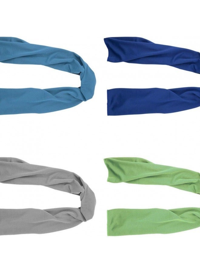 Generic 4 Pack Cooling Towel Workout Towel Ice Towel for Neck Fast Drying Towel Set Microfiber Towel Soft Breathable Chilly Towel for Sports Gym Yoga Camping Running Fitness(100*30cm) - Image 2
