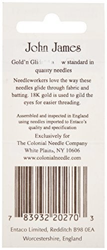 Colonial Needle JJEG100-11 Gold'n Glide Applique Hand Needles, Size 11, 10-Pack - Image 2