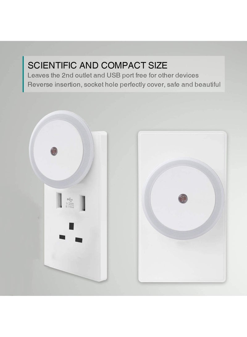 Loquat 2-Piece LED Night Light Plug in Wall with Smart Light Sensor, Good for Sleep, Children Light for Hallway, Toddler Beds, Stairs, Warm White - Image 3