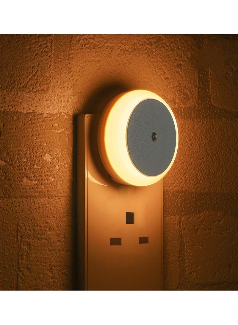 Loquat 2-Piece LED Night Light Plug in Wall with Smart Light Sensor, Good for Sleep, Children Light for Hallway, Toddler Beds, Stairs, Warm White - Image 1